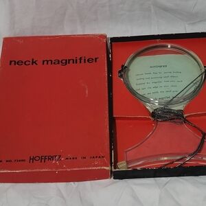 Vintage 60's HOFFRITZ 73490 Neck Magnifier w/ Original Box & Slip